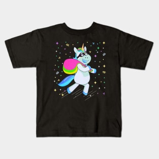 Gangster Unicorn Funny Thief Robber Kids T-Shirt